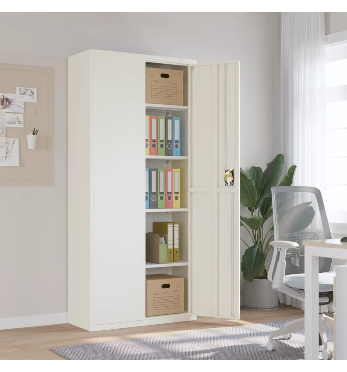 Classeur blanc 90x40x200 cm acier | Mobilier & Déco