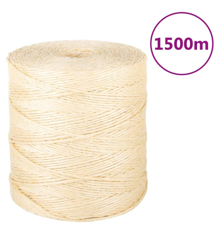 Corde 100 % sisal 2 mm 1500 m | Mobilier & Déco