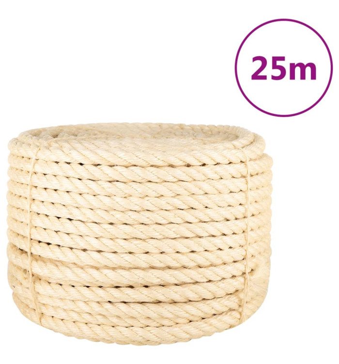 Corde 100 % sisal 20 mm 25 m | Mobilier & Déco