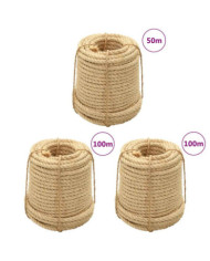 Cordes en sisal 3 pcs 16 mm | Mobilier & Déco