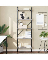 Bibliothèque à 5 niveaux sonoma gris 56x31,5x174 cm | Mobilier & Déco