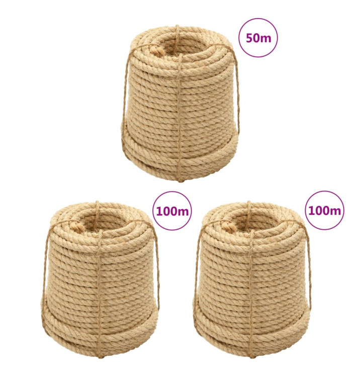 Cordes en sisal 3 pcs 20 mm | Mobilier & Déco