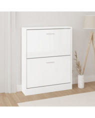 Armoire à chaussure Blanc brillant 59x17x81 cm Bois ingénierie | Mobilier & Déco