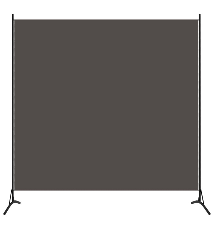 Cloison de séparation anthracite 175x180 cm tissu | Mobilier & Déco