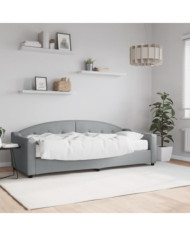 Lit de jour avec matelas gris clair 80x200 cm tissu | Mobilier & Déco