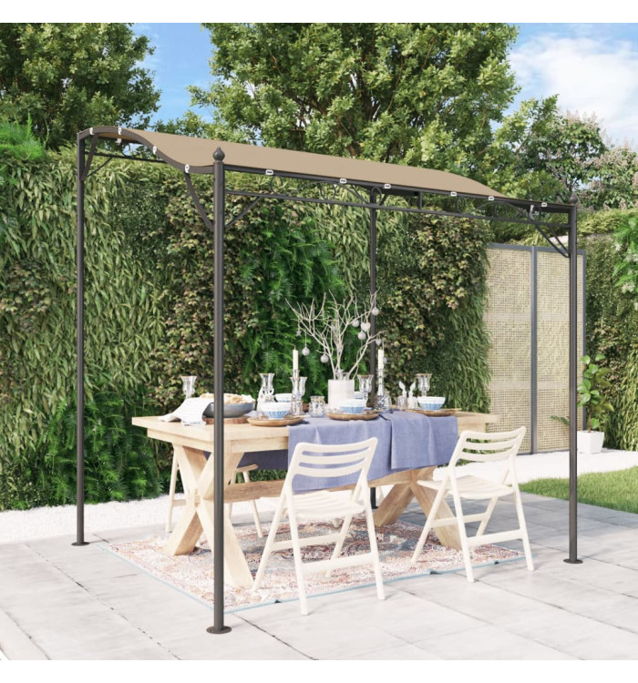 Auvent taupe 2x2,3 m 180 g/m² tissu et acier | Mobilier & Déco