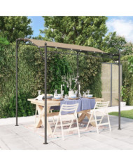 Auvent taupe 2x2,3 m 180 g/m² tissu et acier | Mobilier & Déco