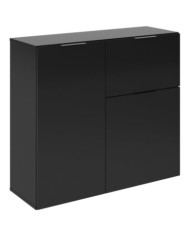 FMD Commode avec tiroir et portes 89,1x31,7x81,3 cm noir | Mobilier & Déco