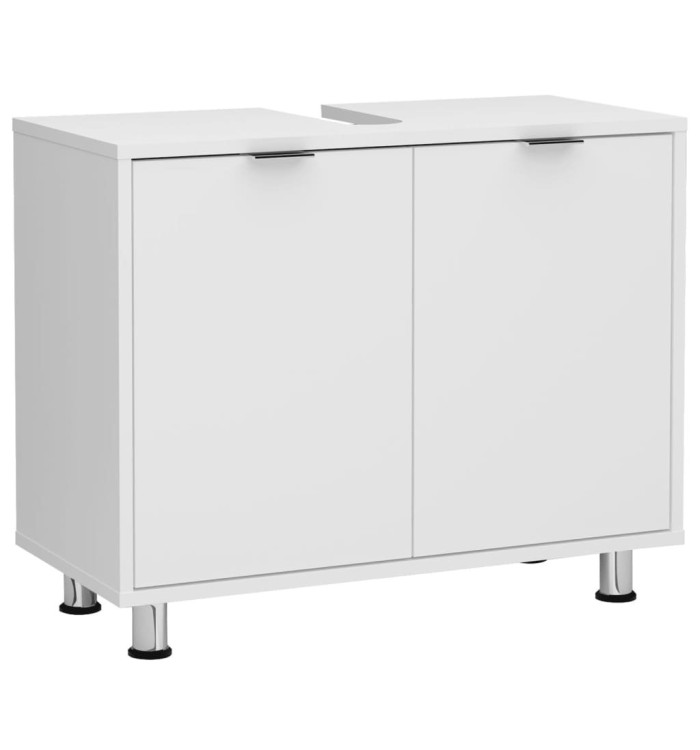 FMD Meuble de salle de bain sous évier 70x32,9x49,5 cm blanc | Mobilier & Déco