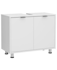 FMD Meuble de salle de bain sous évier 70x32,9x49,5 cm blanc | Mobilier & Déco