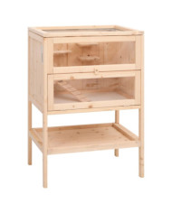 Cage à hamster 55x40x80 cm bois massif de sapin | Mobilier & Déco