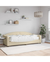 Lit de jour avec matelas crème 80x200 cm tissu | Mobilier & Déco