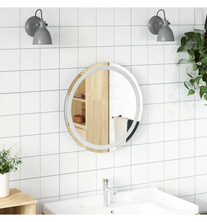 Miroir de salle de bain à LED 50 cm rond | Mobilier & Déco