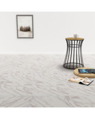 Dalles de plancher autoadhésives 20pcs PVC 1,86 m² marbre blanc | Mobilier & Déco