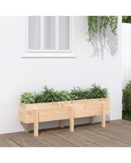 Lit surélevé de jardin 121x30x38 cm bois de pin massif | Mobilier & Déco