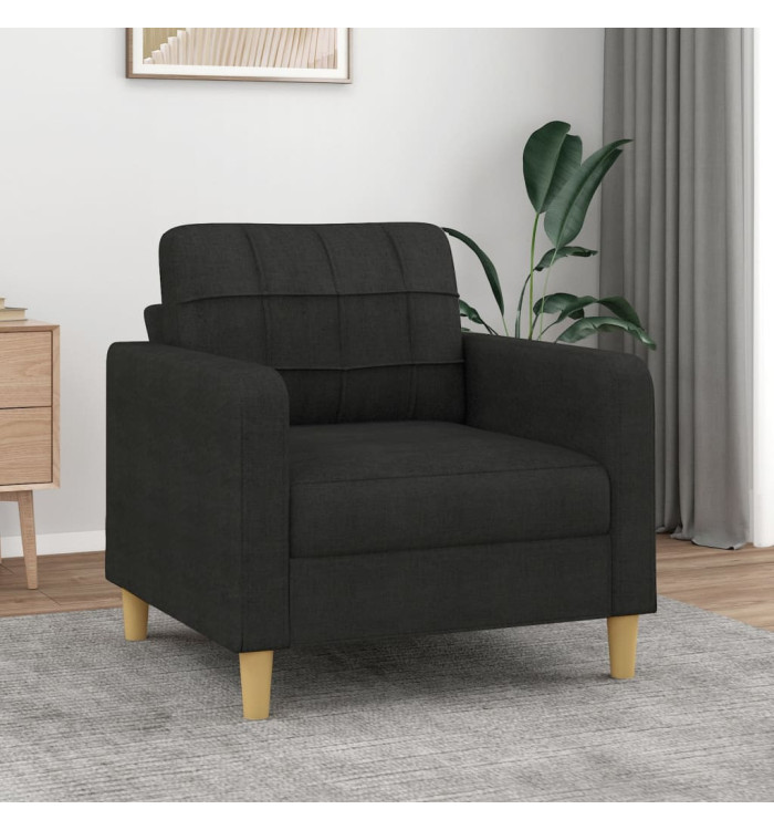 Fauteuil Noir 60 cm Tissu | Mobilier & Déco