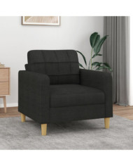 Fauteuil Noir 60 cm Tissu | Mobilier & Déco