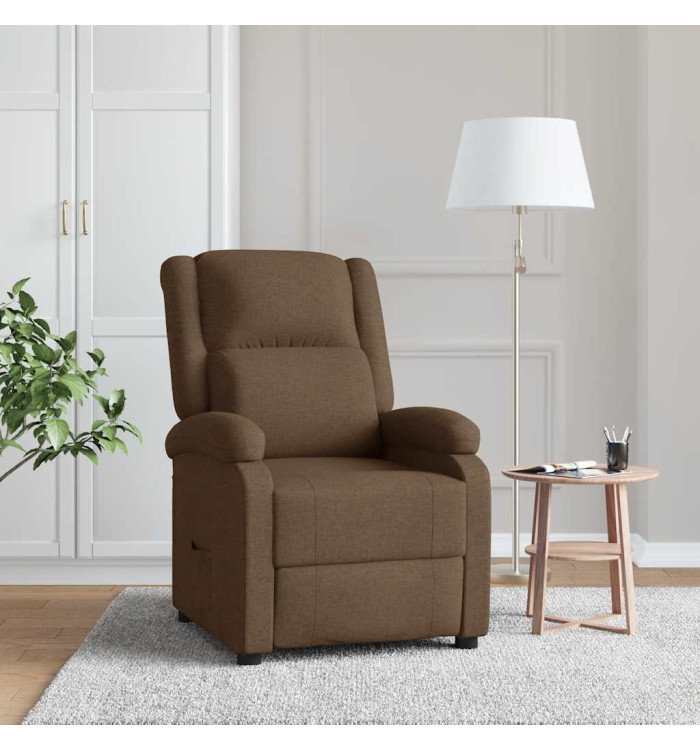 Fauteuil inclinable Marron Tissu | Mobilier & Déco