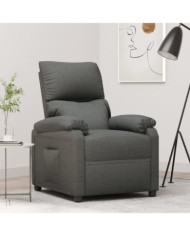 Fauteuil inclinable Gris foncé Tissu | Mobilier & Déco