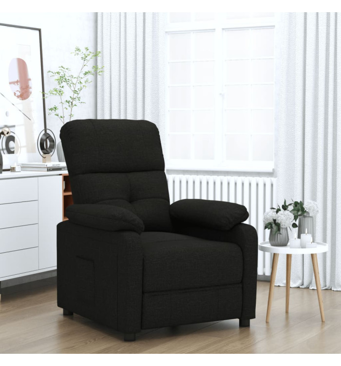 Fauteuil inclinable Noir Tissu | Mobilier & Déco