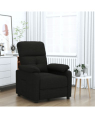 Fauteuil inclinable Noir Tissu | Mobilier & Déco