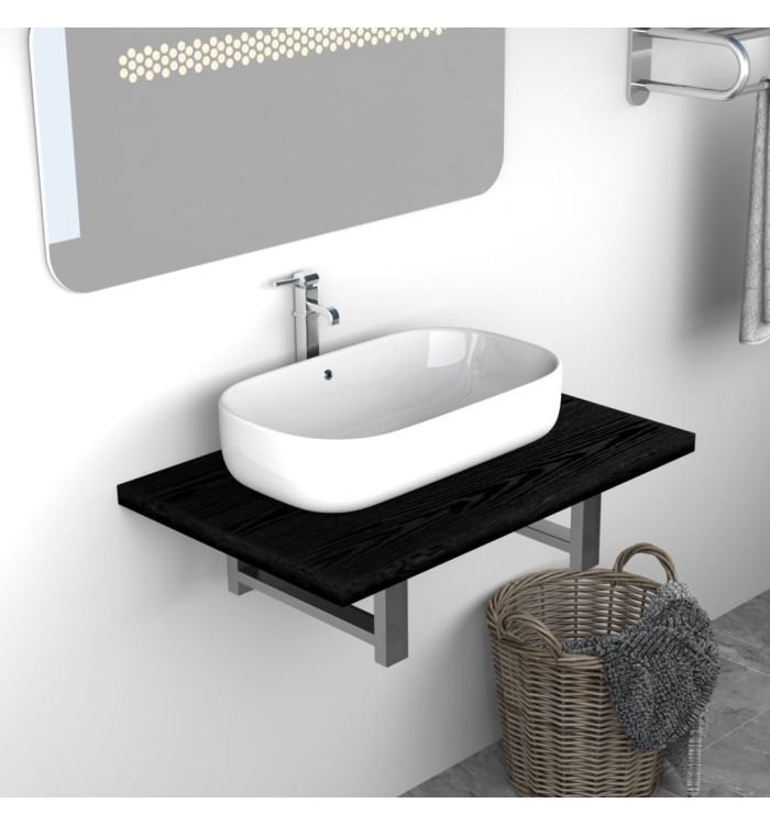 Meuble de salle de bain Noir 60x40x16,3 cm | Mobilier & Déco