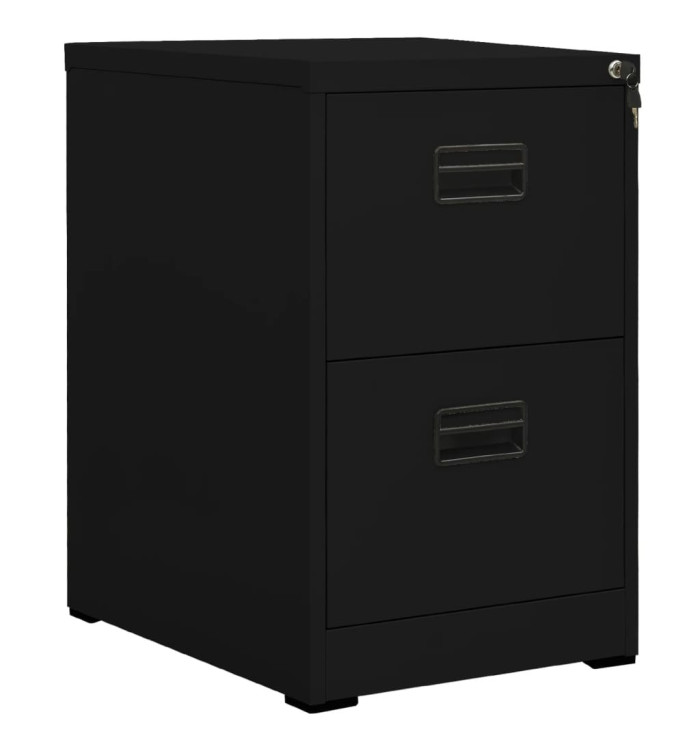 Classeur Noir 46x62x72,5 cm Acier | Mobilier & Déco
