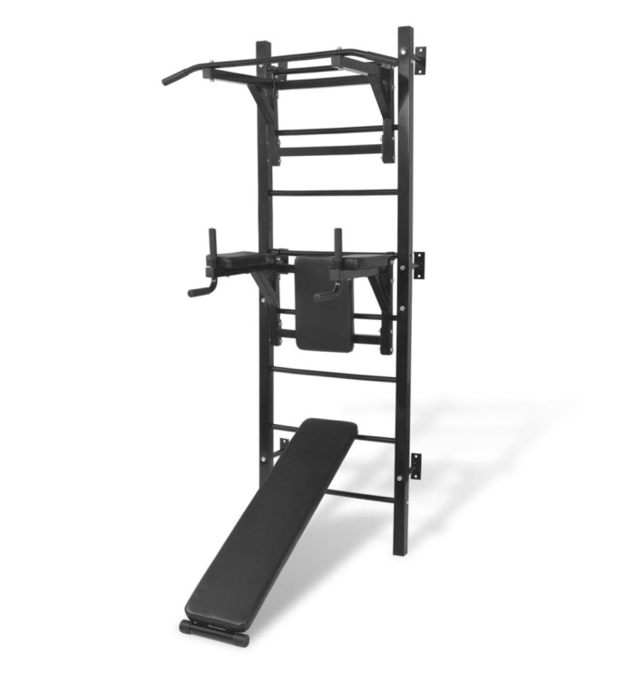 Tour de musculation murale multifonctions noire | Mobilier & Déco