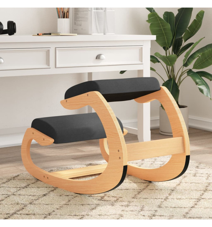 Chaise assis-genoux noir 55x84x55 cm contreplaqué de bouleau | Mobilier & Déco