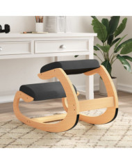 Chaise assis-genoux noir 55x84x55 cm contreplaqué de bouleau | Mobilier & Déco