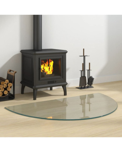 Plaque de verre de cheminée Demi-rond 1000x600 mm | Mobilier & Déco