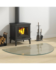 Plaque de verre de cheminée Demi-rond 1000x600 mm | Mobilier & Déco