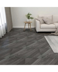 Dalles de plancher autoadhésives 20 pcs PVC 1,86 m² gris rayé | Mobilier & Déco
