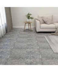Dalles de plancher autoadhésives 55 pcs PVC 5,11 m² gris béton | Mobilier & Déco