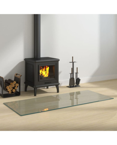 Plaque de verre pour cheminée rectangulaire 120x50 cm | Mobilier & Déco