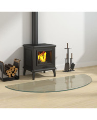 Plaque de verre de cheminée Demi-rond 1200x500 mm | Mobilier & Déco
