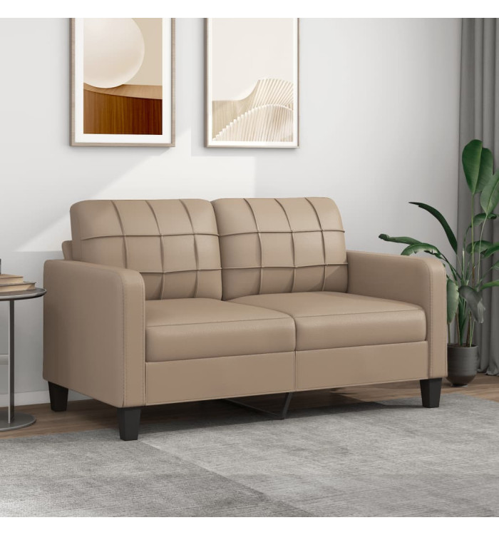 Canapé à 2 places Cappuccino 140 cm Similicuir | Mobilier & Déco