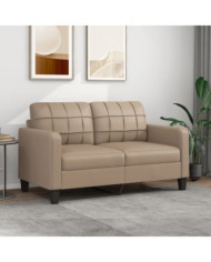 Canapé à 2 places Cappuccino 140 cm Similicuir | Mobilier & Déco