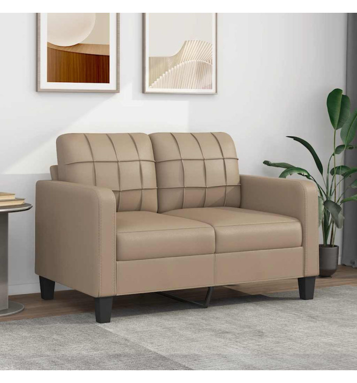Canapé à 2 places Cappuccino 120 cm Similicuir | Mobilier & Déco