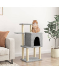 Arbre à chat avec griffoirs en sisal gris clair 97 cm | Mobilier & Déco