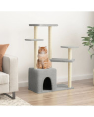 Arbre à chat avec griffoirs en sisal gris clair 107,5 cm | Mobilier & Déco