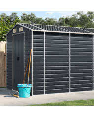Abri de jardin anthracite 191x810x198 cm acier galvanisé | Mobilier & Déco