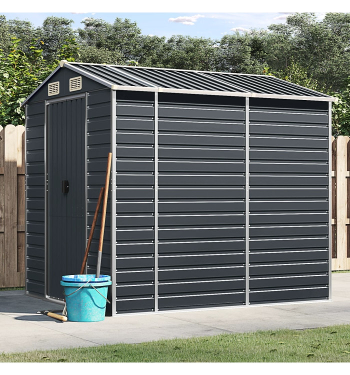 Abri de jardin anthracite 191x215x198 cm acier galvanisé | Mobilier & Déco