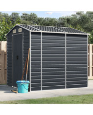 Abri de jardin anthracite 191x215x198 cm acier galvanisé | Mobilier & Déco