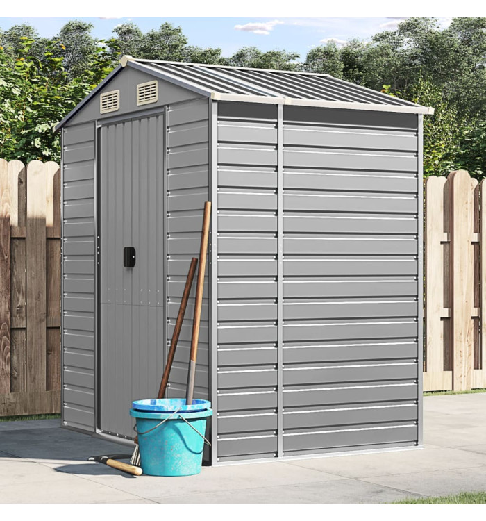Abri de jardin gris clair 191x130x198 cm acier galvanisé | Mobilier & Déco