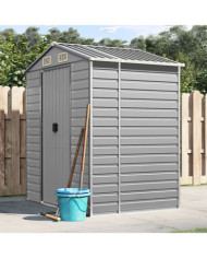 Abri de jardin gris clair 191x130x198 cm acier galvanisé | Mobilier & Déco