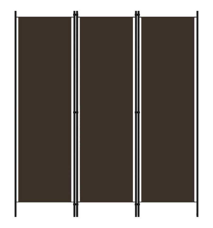Cloison de séparation 3 panneaux Marron 150x180 cm | Mobilier & Déco