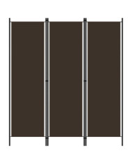 Cloison de séparation 3 panneaux Marron 150x180 cm | Mobilier & Déco