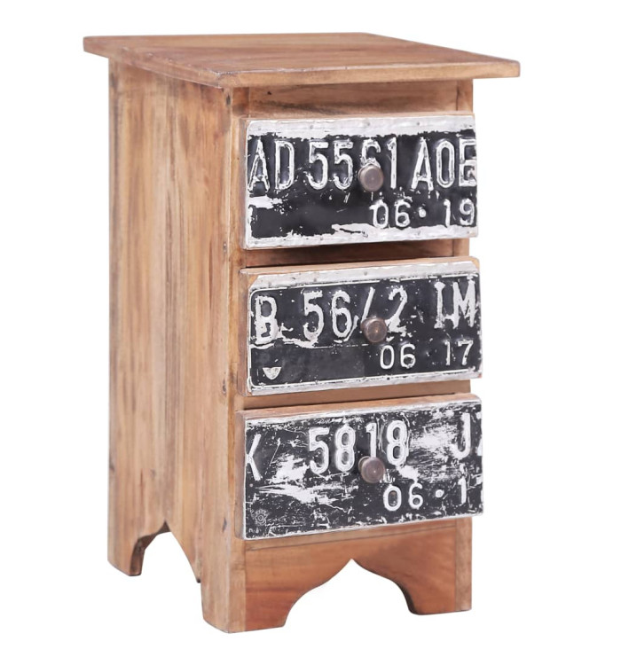 Table de chevet 30x30x51 cm bois d'acajou massif | Mobilier & Déco