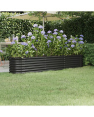 Lit surélevé de jardin Acier enduit de poudre Anthracite | Mobilier & Déco